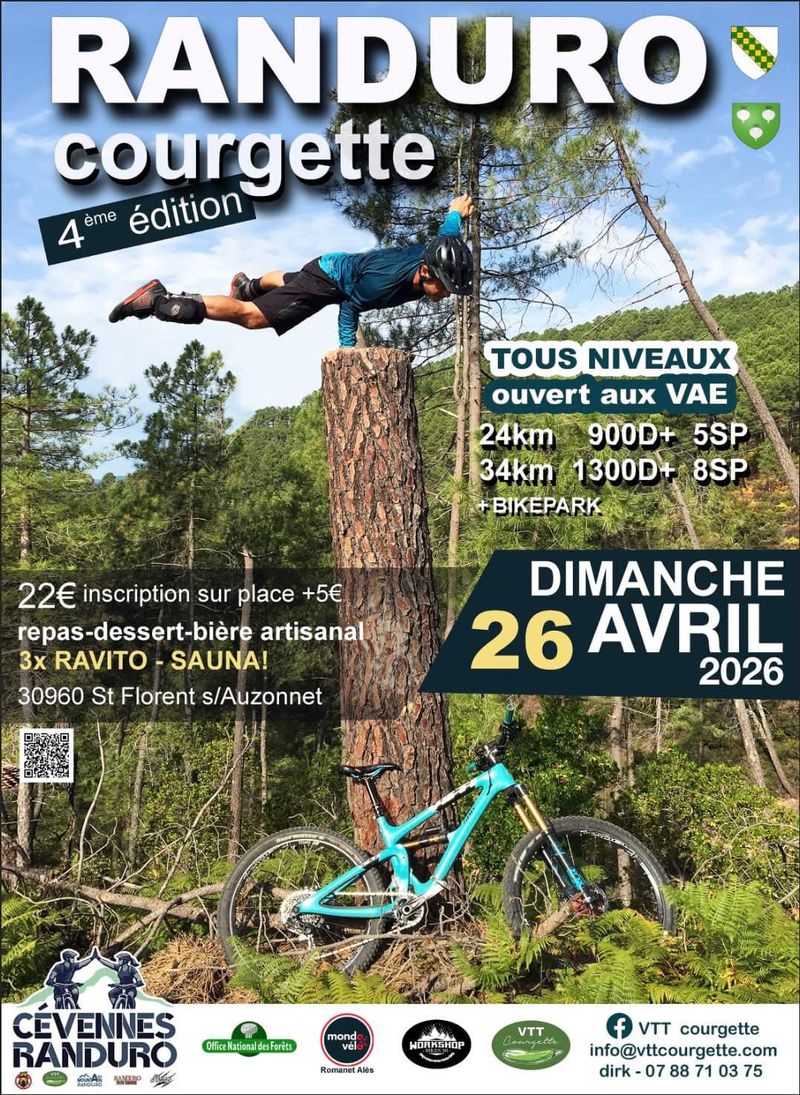randonnée vtt enduro sans chrono randuro courgette 26 avril