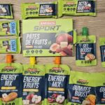 photo des produits andros sports repartis sur une table de cuisine